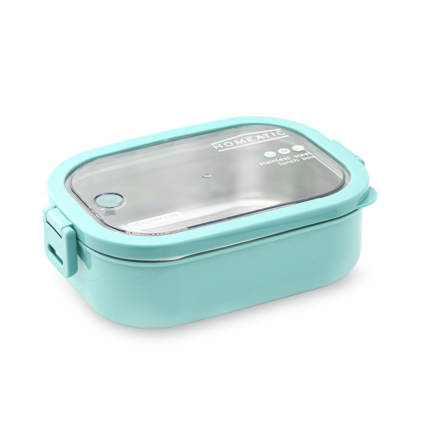 HOMEATIC LARGE BENTO STAINLESS STEEL BLUE LUNCH BOX 1300ML