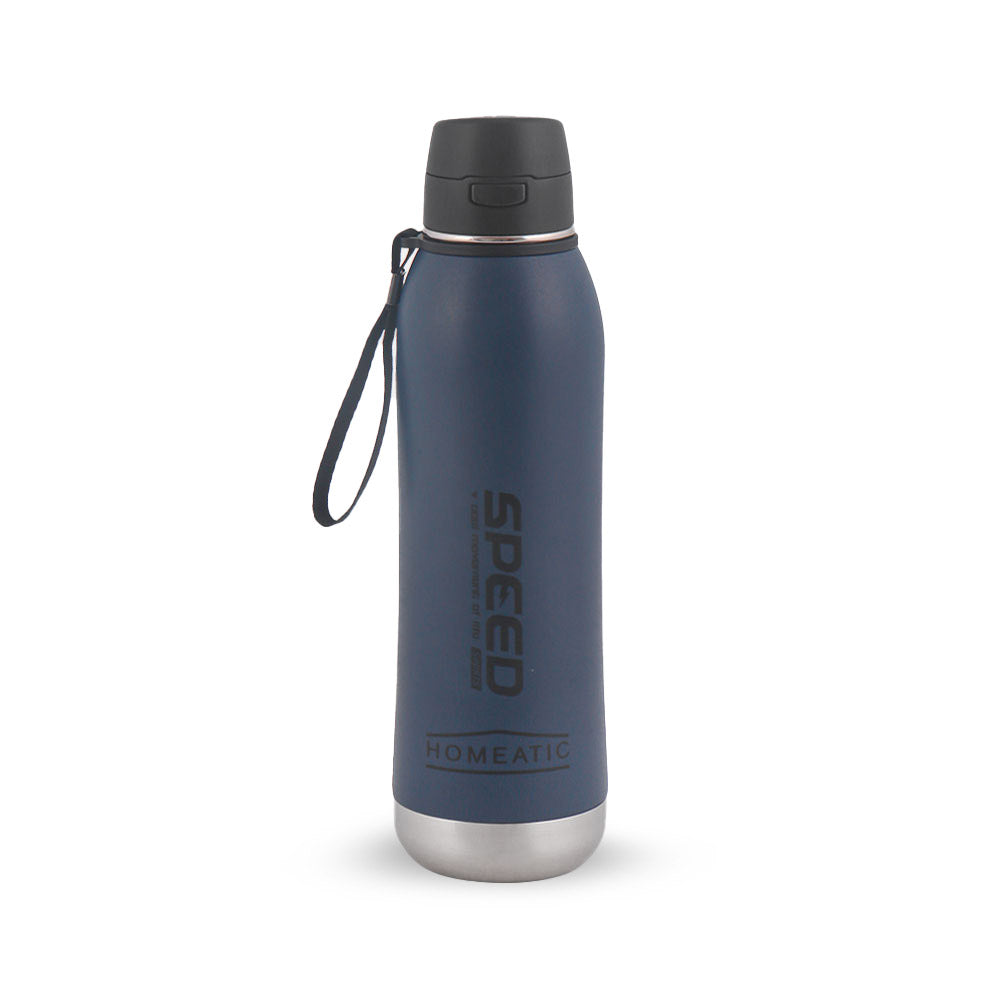 HOMEATIC VACUUM FLASK NAVY STEEL WATER BOTTLE 800 ML