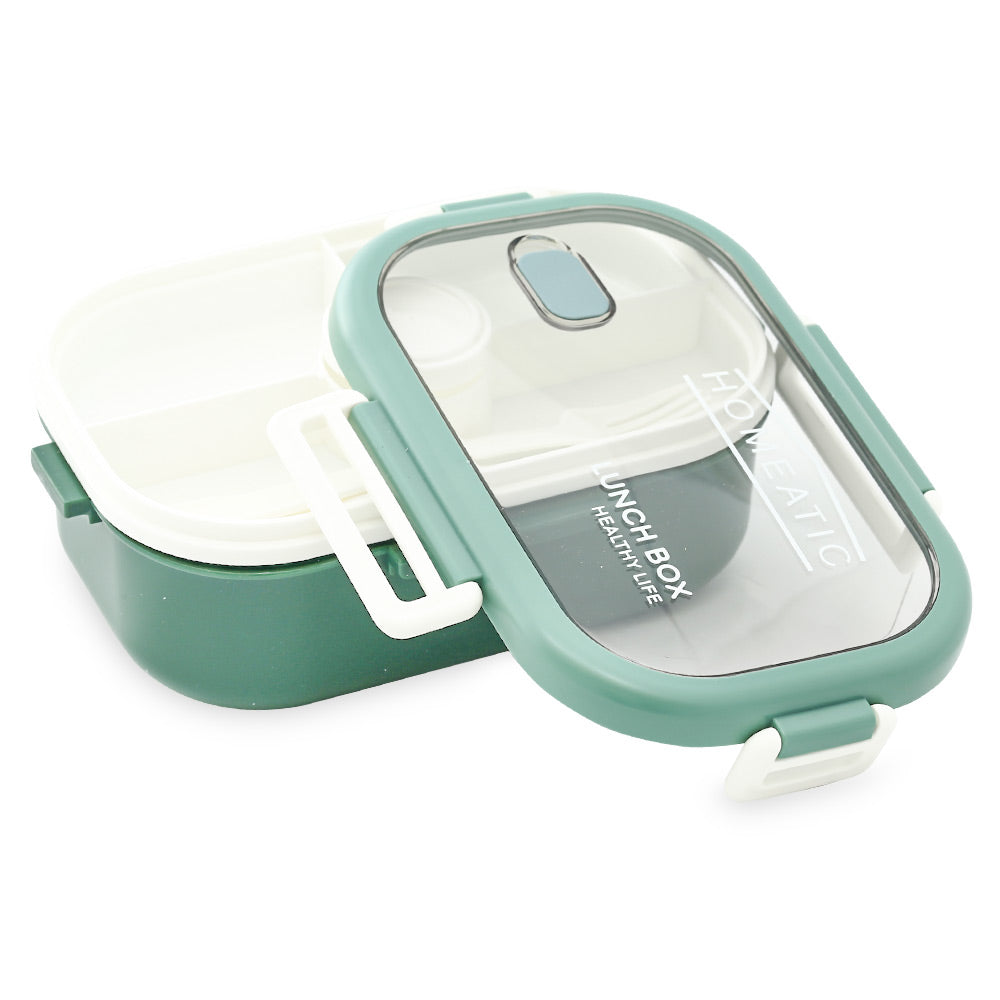 HOMEATIC PLASTIC GREEN LUNCH BOX 1100ML