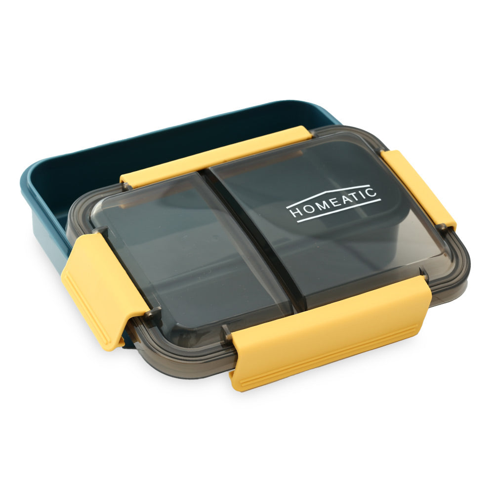 HOMEATIC MULTI-COMPARTMENT BLUE STAINLESS STEEL LUNCH BOX 750ML