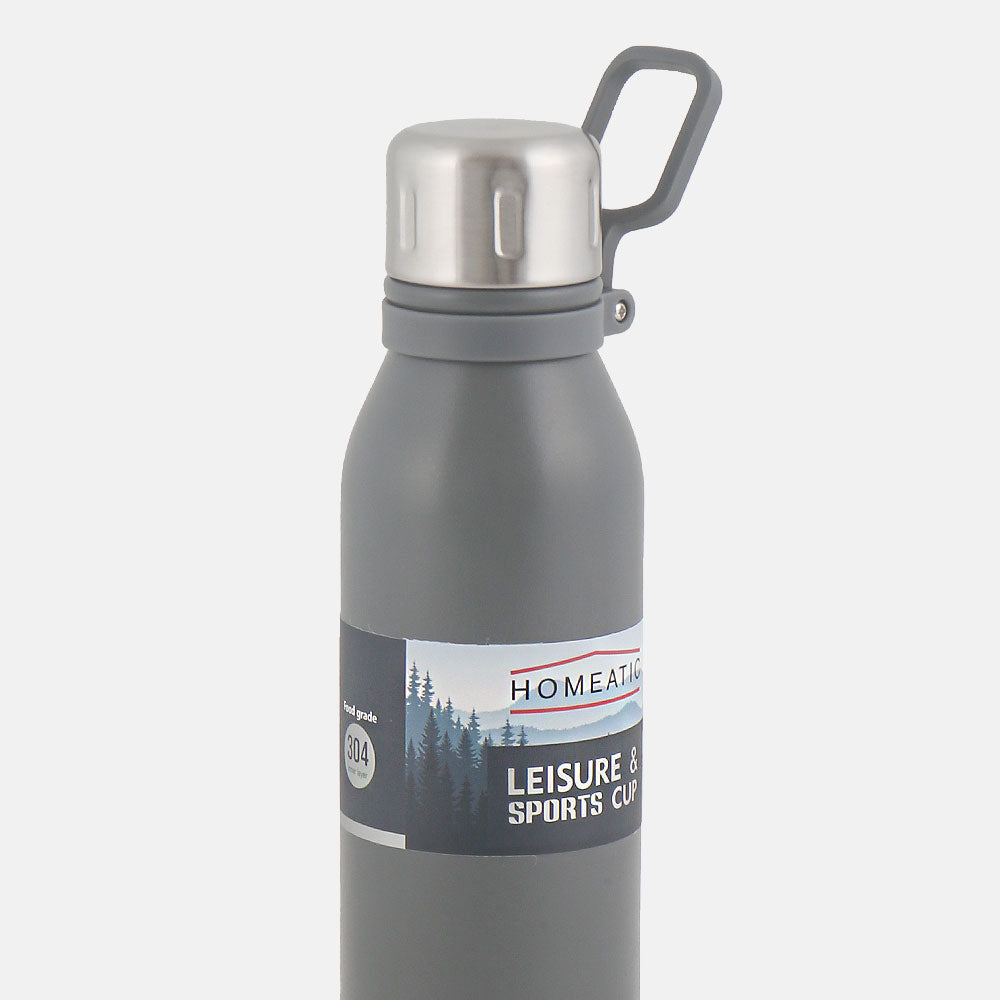 HOMEATIC VACUUM FLASK GREY STEEL WATER BOTTLE 700 ML