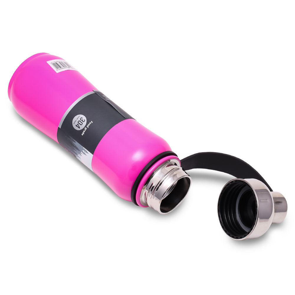 HOMEATIC VACUUM FLASK PINK STEEL WATER BOTTLE 500 ML