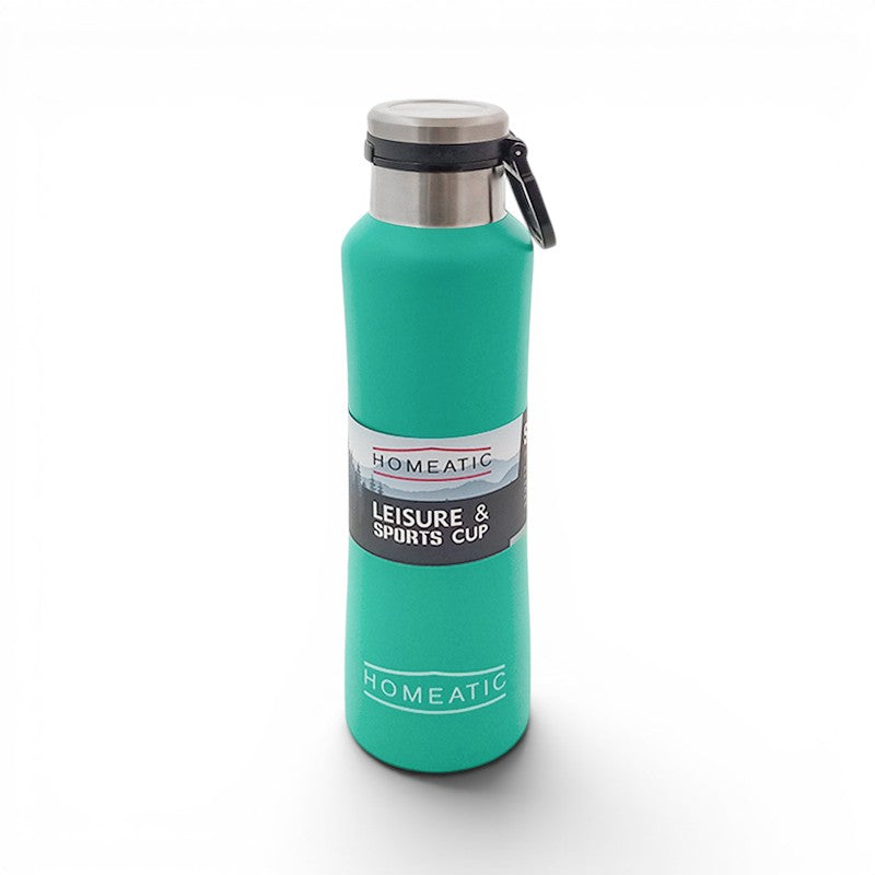 HOMEATIC VACUUM FLASK LIGHT GREEN STEEL WATER BOTTLE 550 ML