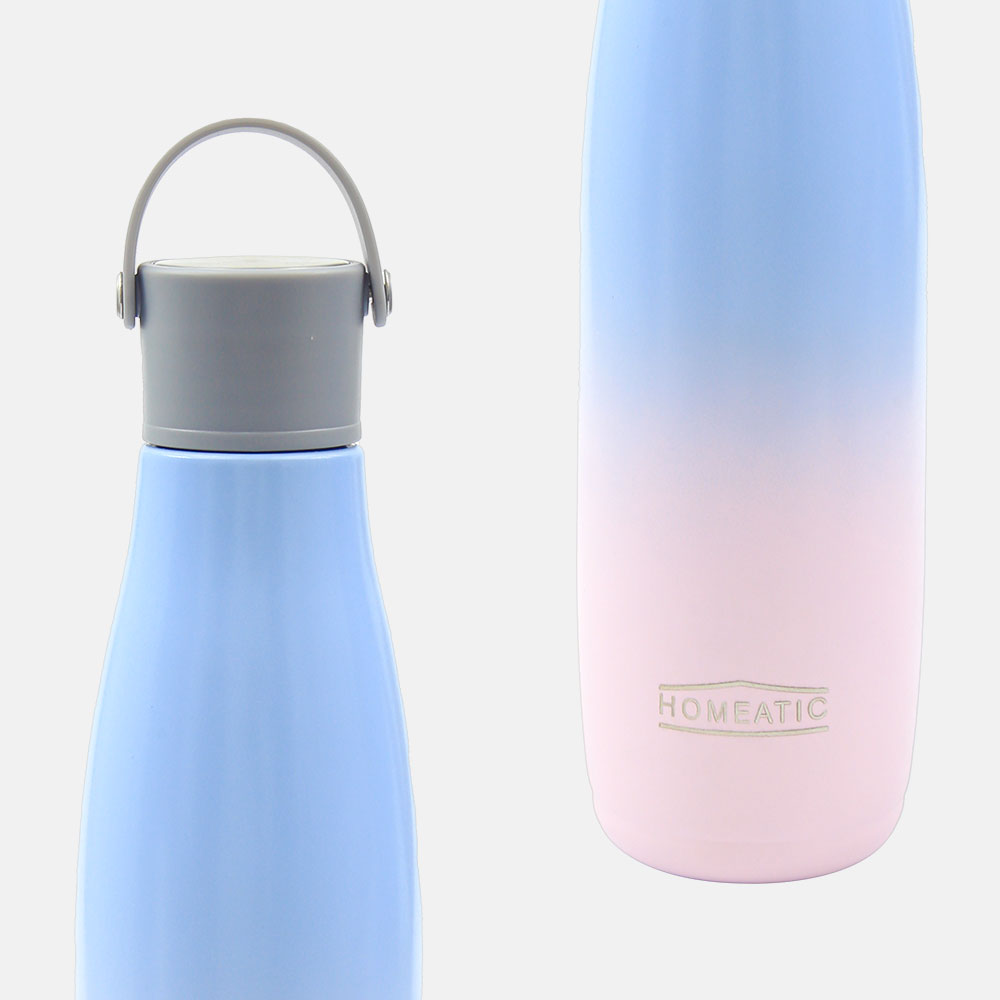 HOMEATIC VACUUM FLASK PINK STEEL WATER BOTTLE 700 ML
