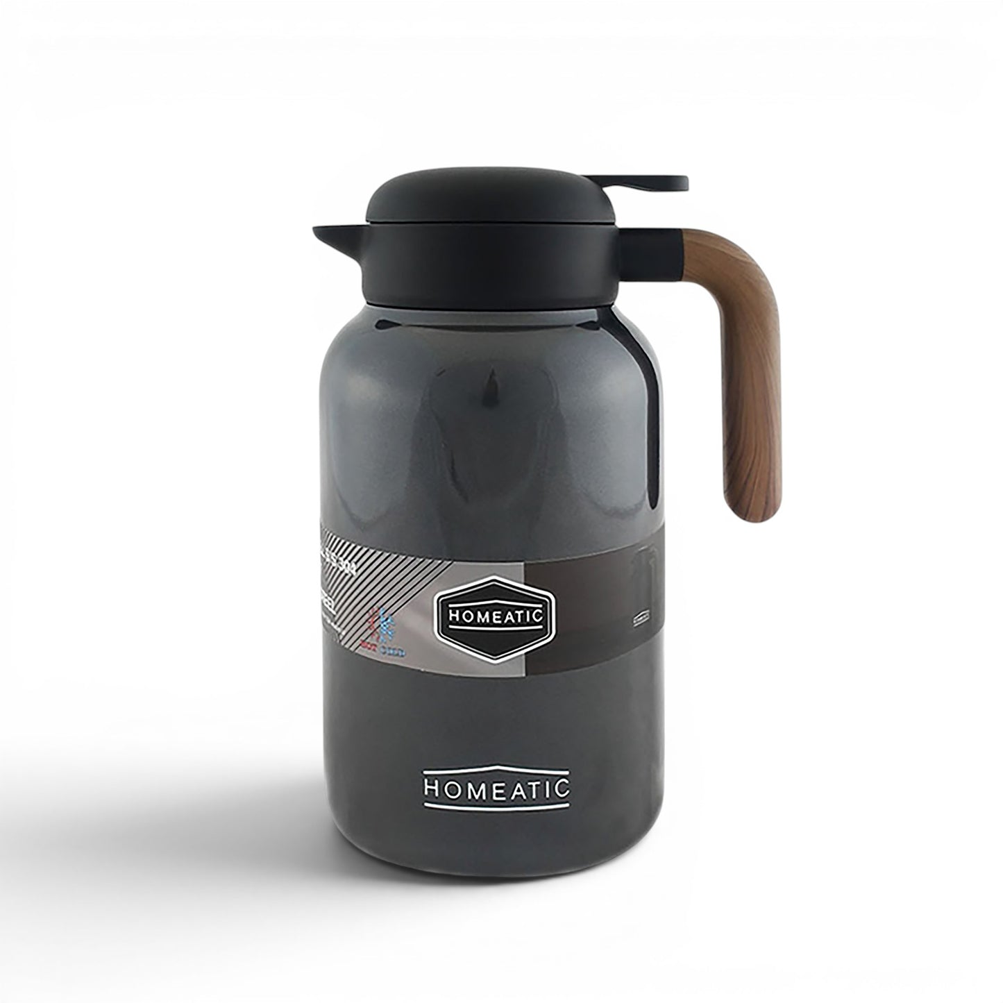 HOMEATIC STEEL THERMOS - 2L GREY