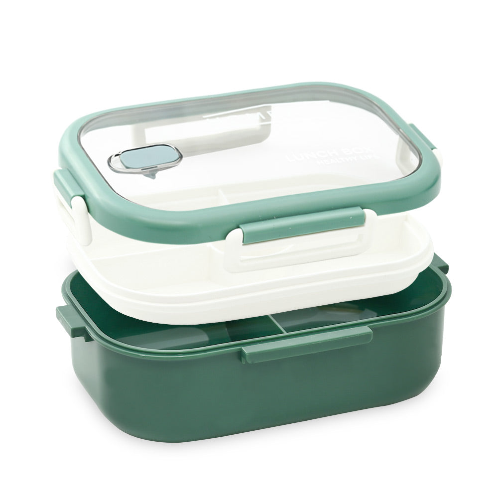 HOMEATIC PLASTIC GREEN LUNCH BOX 1100ML