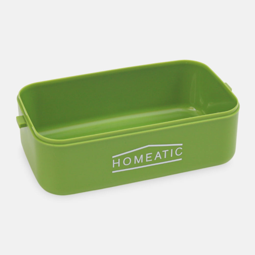 HOMEATIC KAWAI FRIENDS GREEN PLASTIC LUNCH BOX WITH CUTLERY 1LTR