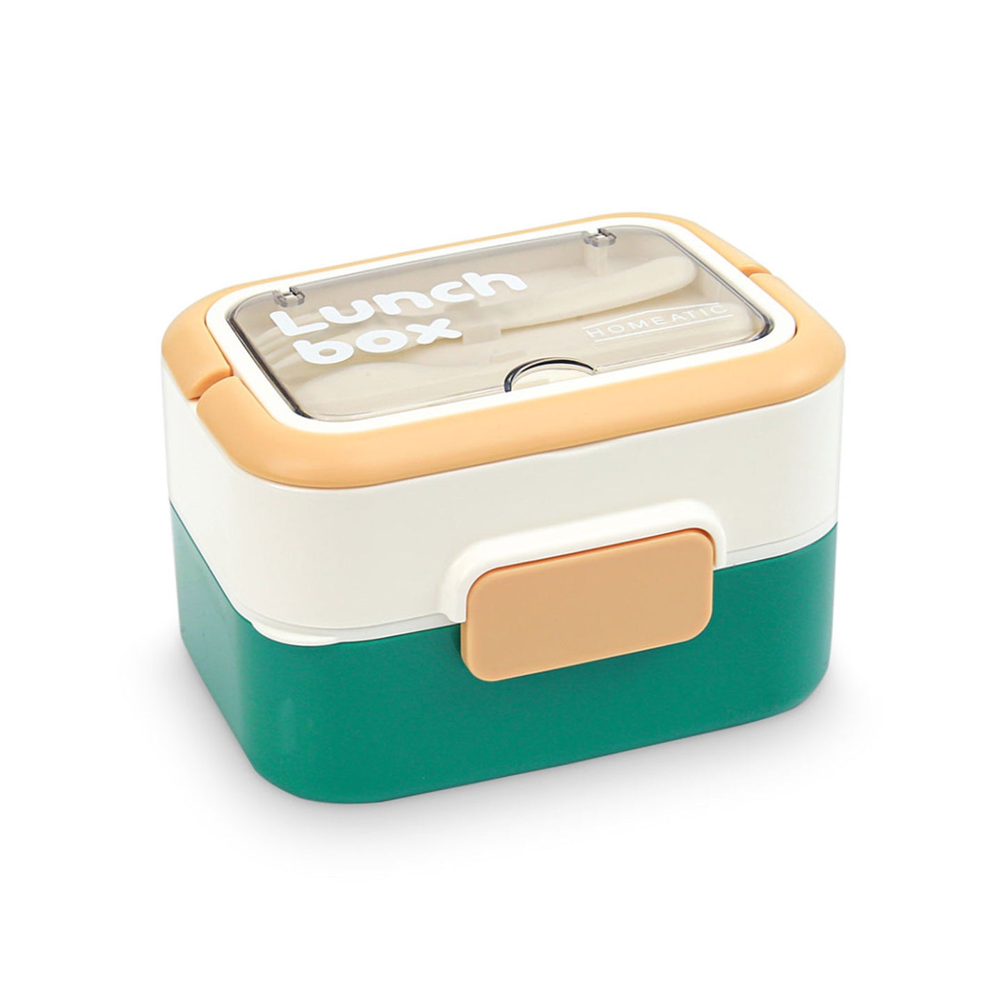 HOMEATIC STACKABLE MULTI-TIER STAINLESS STEEL GREEN LUNCH BOX 200*2 + 600ML