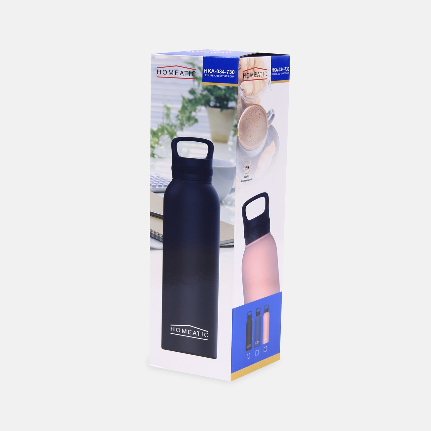 HOMEATIC VACUUM FLASK - 730ML BLUE