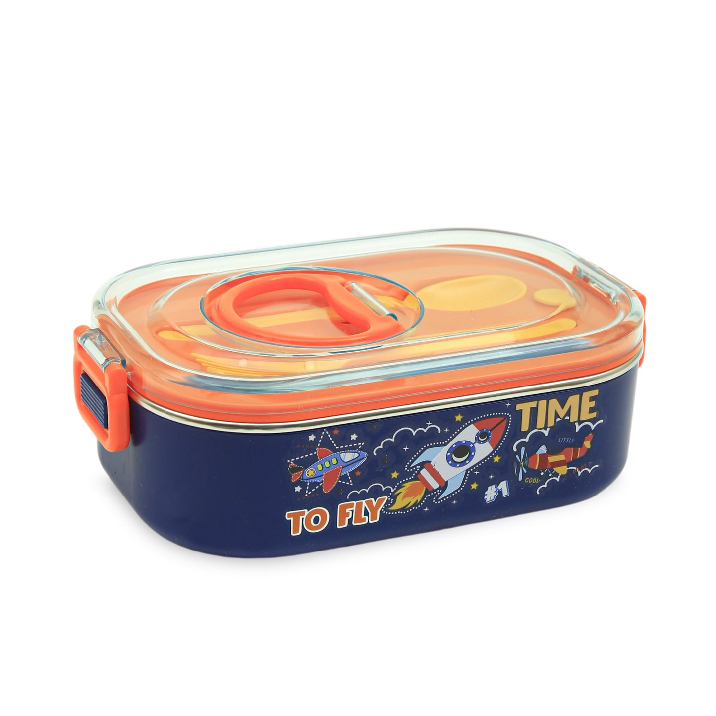 HOMEATIC SEA-THEMED DUAL-COMPARTMENT LUNCH BOX