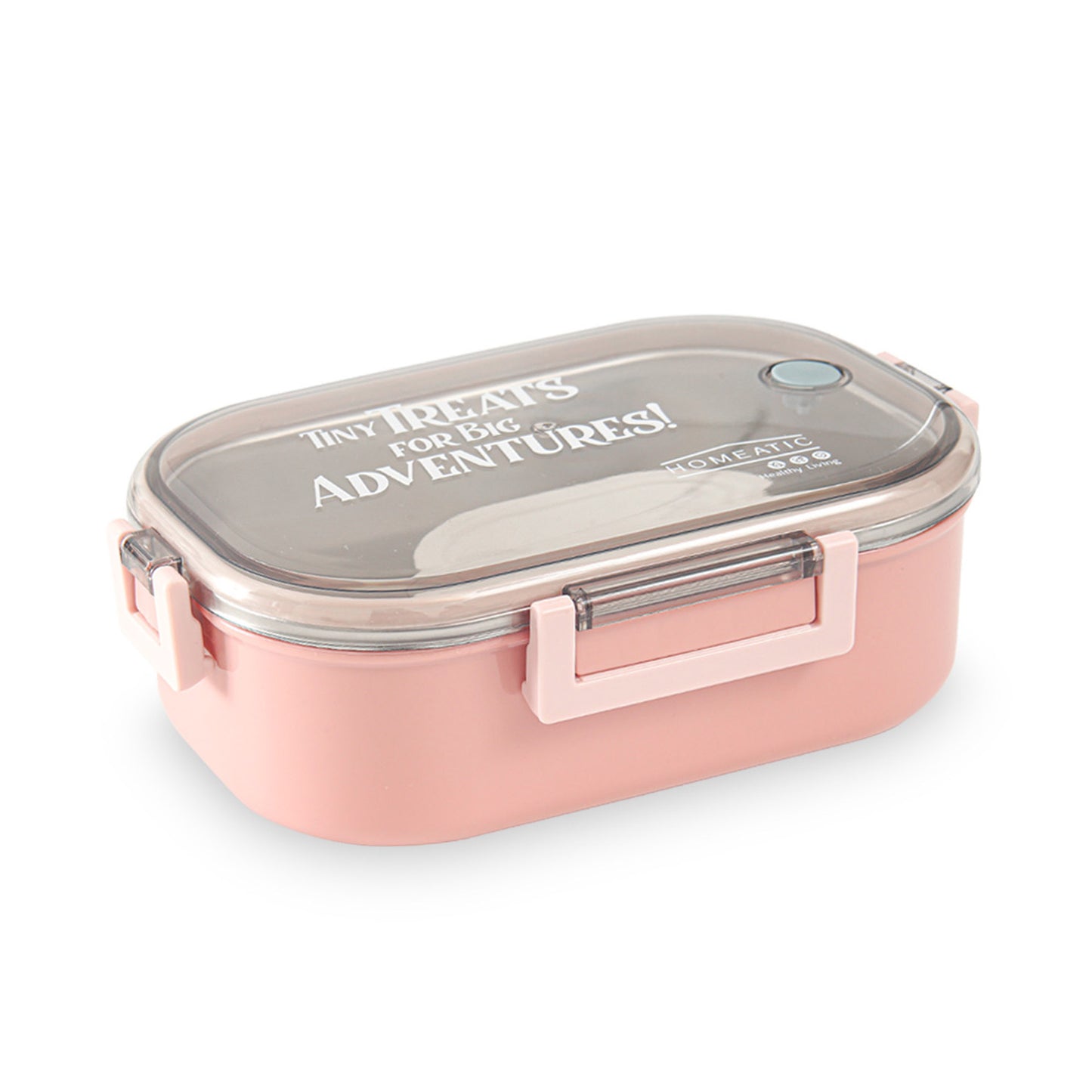 HOMEATIC ADVENTURE STAINLESS STEEL PINK LUNCH BOX 980ML