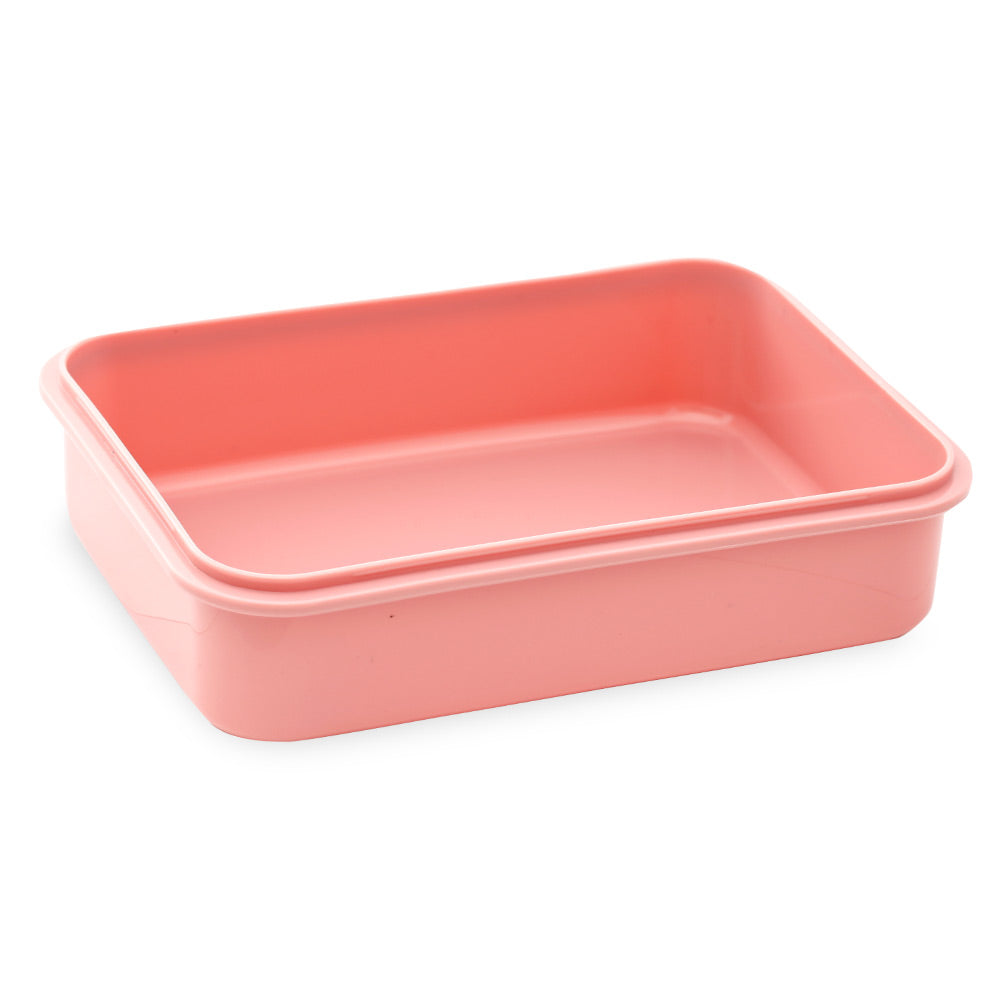 HOMEATIC MULTI-COMPARTMENT PINK STAINLESS STEEL LUNCH BOX 750ML