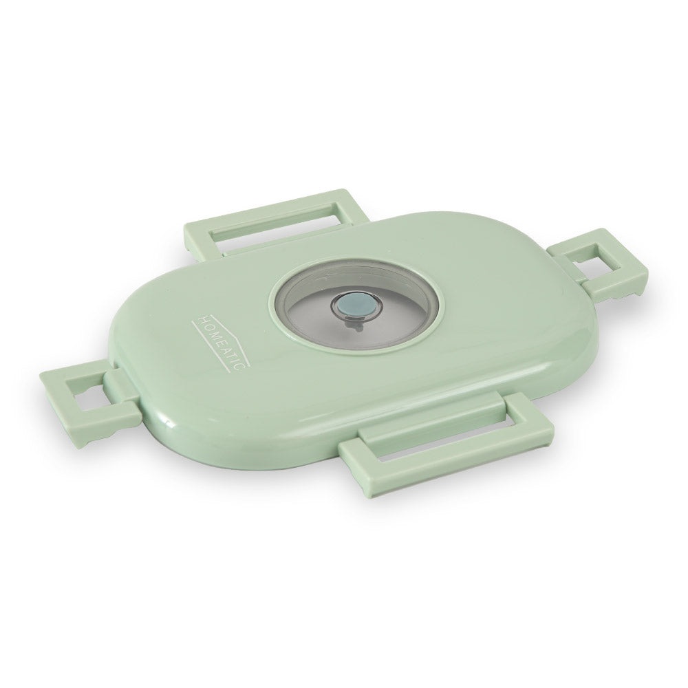HOMEATIC DUO-LAYER BENTO STAINLESS STEEL GREEN LUNCH BOX 980ML