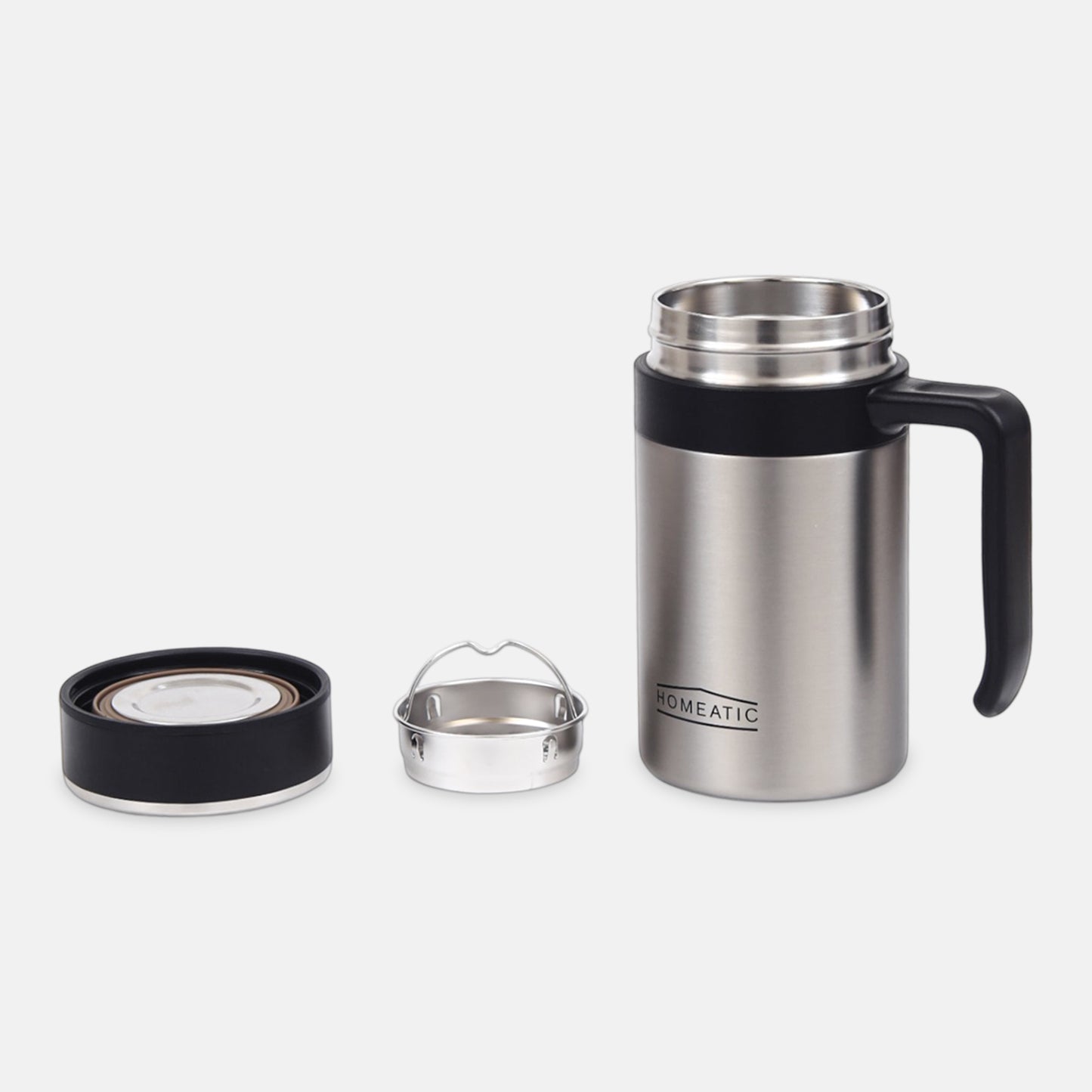 HOMEATIC SILVER COFFEE MUG 500ML