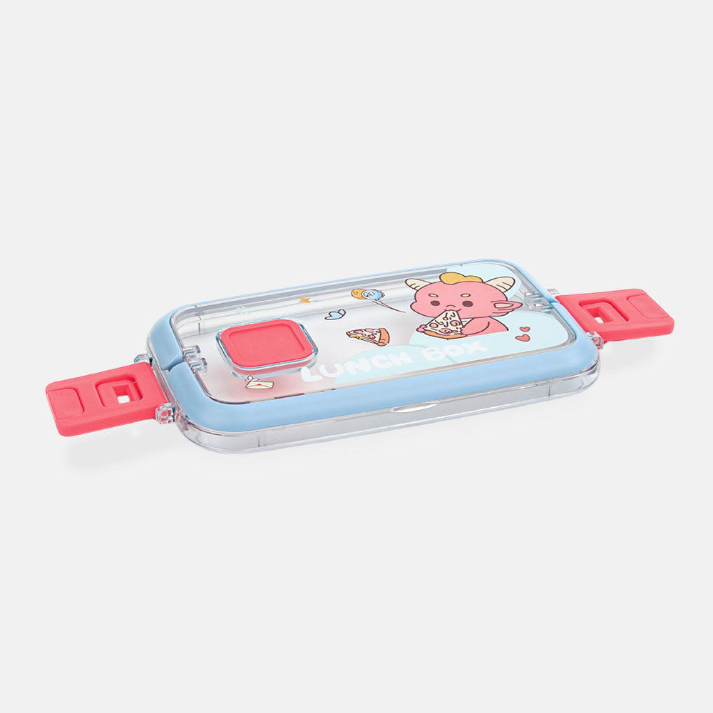 HOMEATIC KAWAI FRIENDS BLUE PLASTIC LUNCH BOX WITH CUTLERY 1LTR