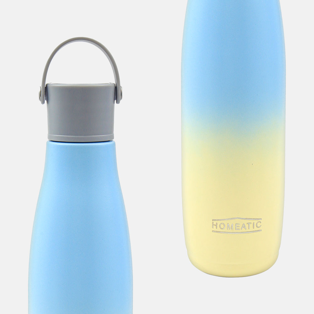 HOMEATIC VACUUM FLASK YELLOW STEEL WATER BOTTLE 700 ML