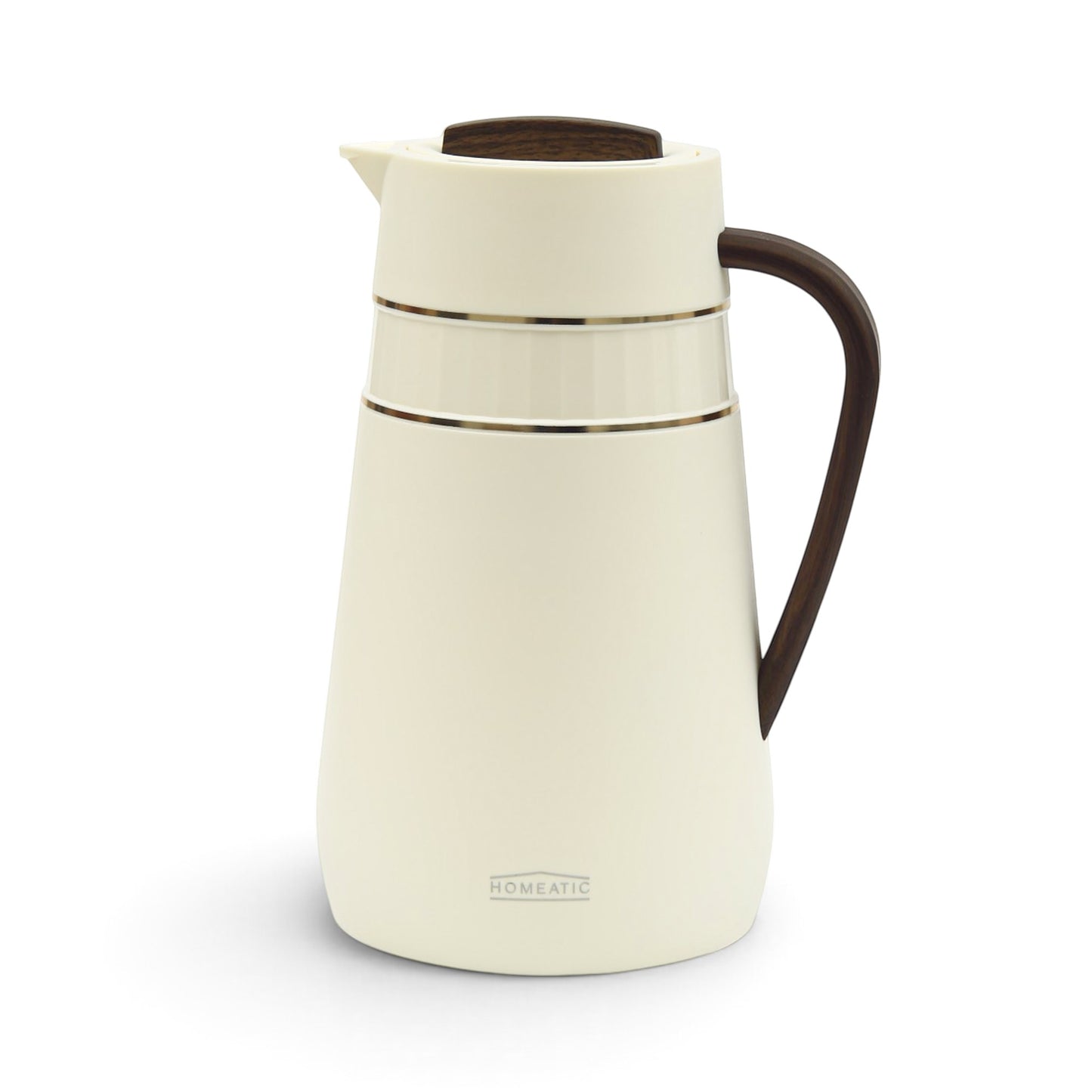 HOMEATIC GLASS VACUUM FLASK WHITE