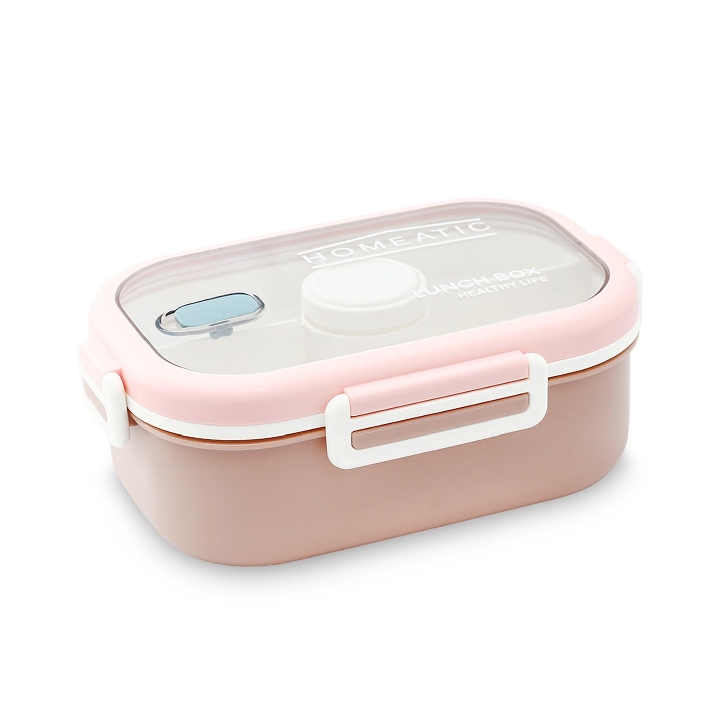 HOMEATIC PLASTIC PINK LUNCH BOX 1100ML