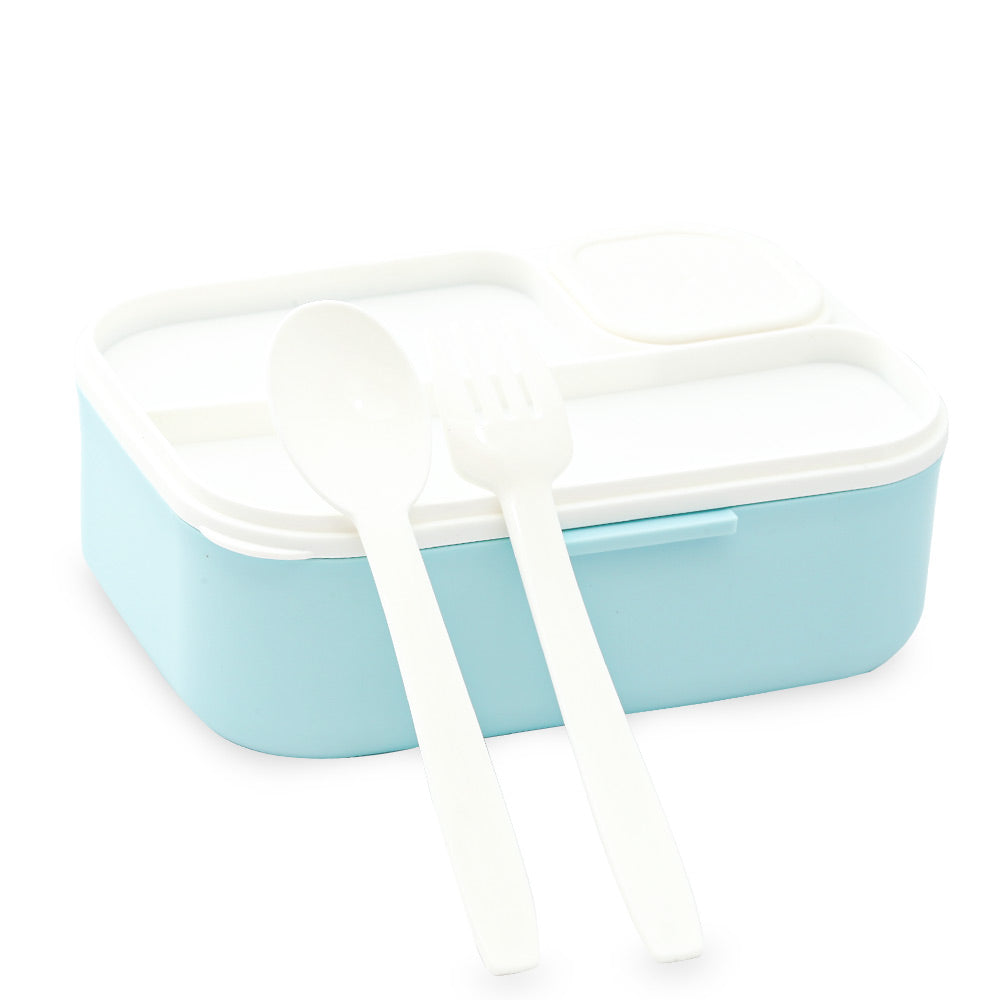 HOMEATIC DELUXE PLASTIC BLUE LUNCH BOX 1100ML/200ML