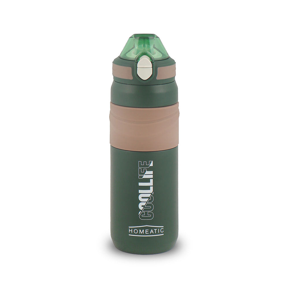 STEEL WATER BOTTLE 650 ML GREEN