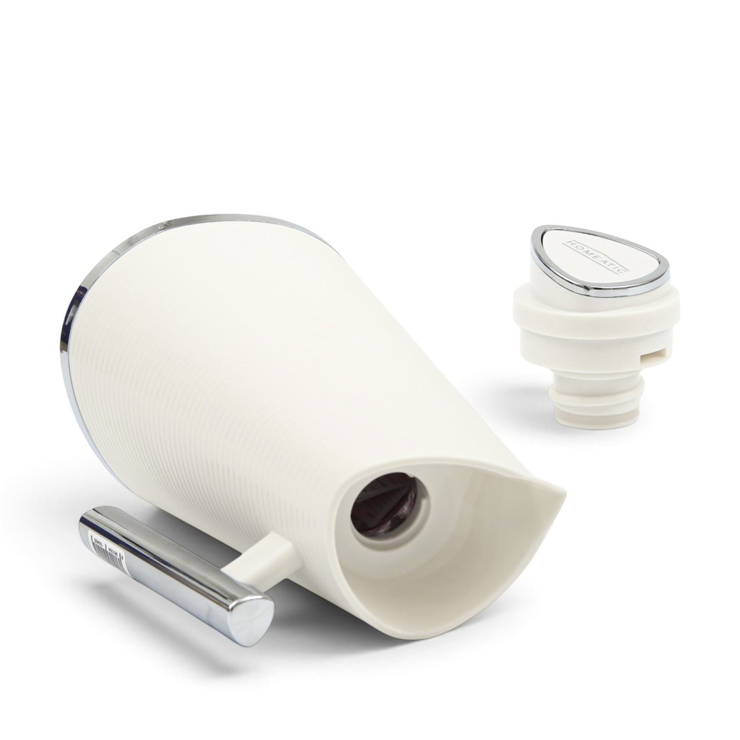 HOMEATIC GLASS VACUUM FLASK WHITE