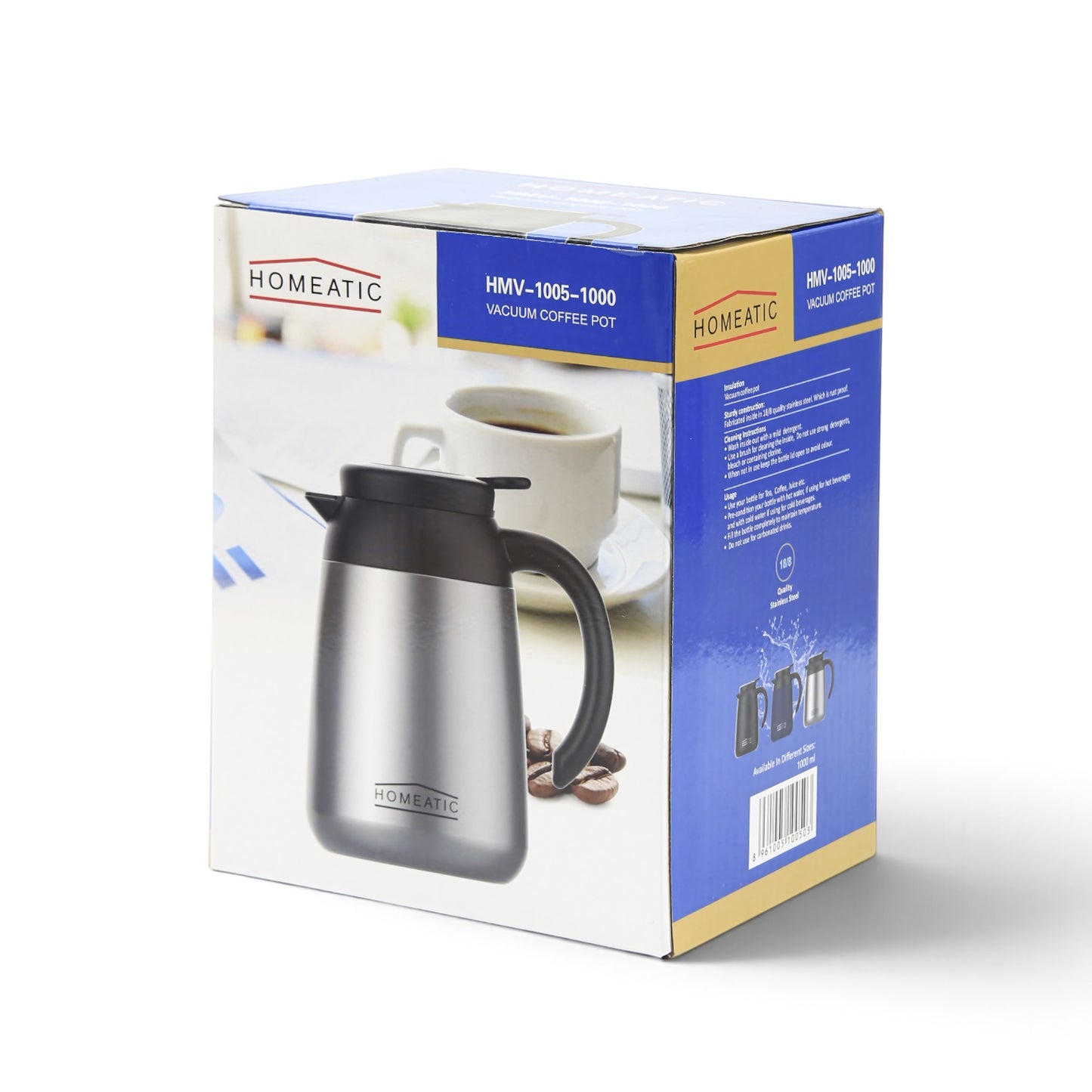 HOMEATIC VACUUM COFFEE POT BLACK 1000 ML
