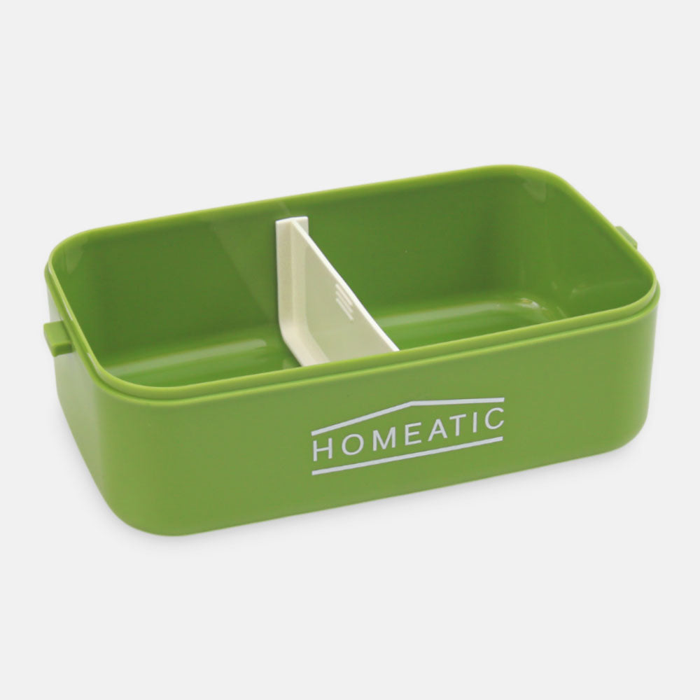 HOMEATIC KAWAI FRIENDS GREEN PLASTIC LUNCH BOX WITH CUTLERY 1LTR