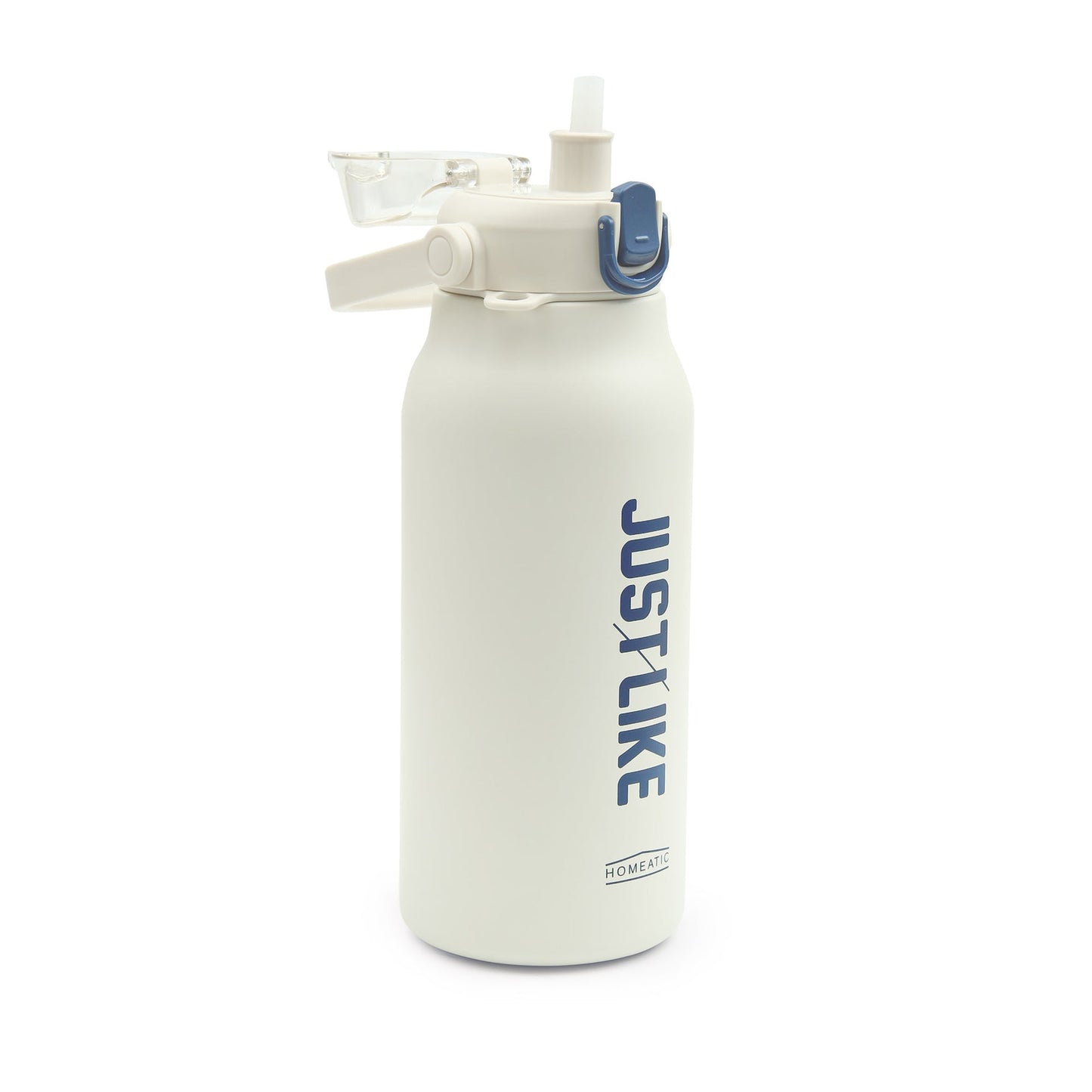 HOMEATIC VACUUM FLASK - WHITE STEEL WATER BOTTLE 1800ML