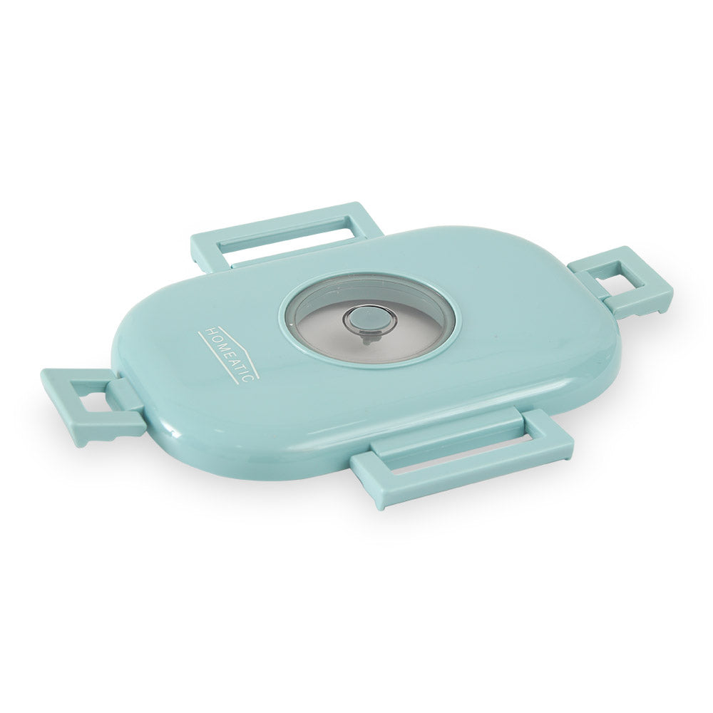 HOMEATIC DUO-LAYER BENTO STAINLESS STEEL BLUE LUNCH BOX 980ML