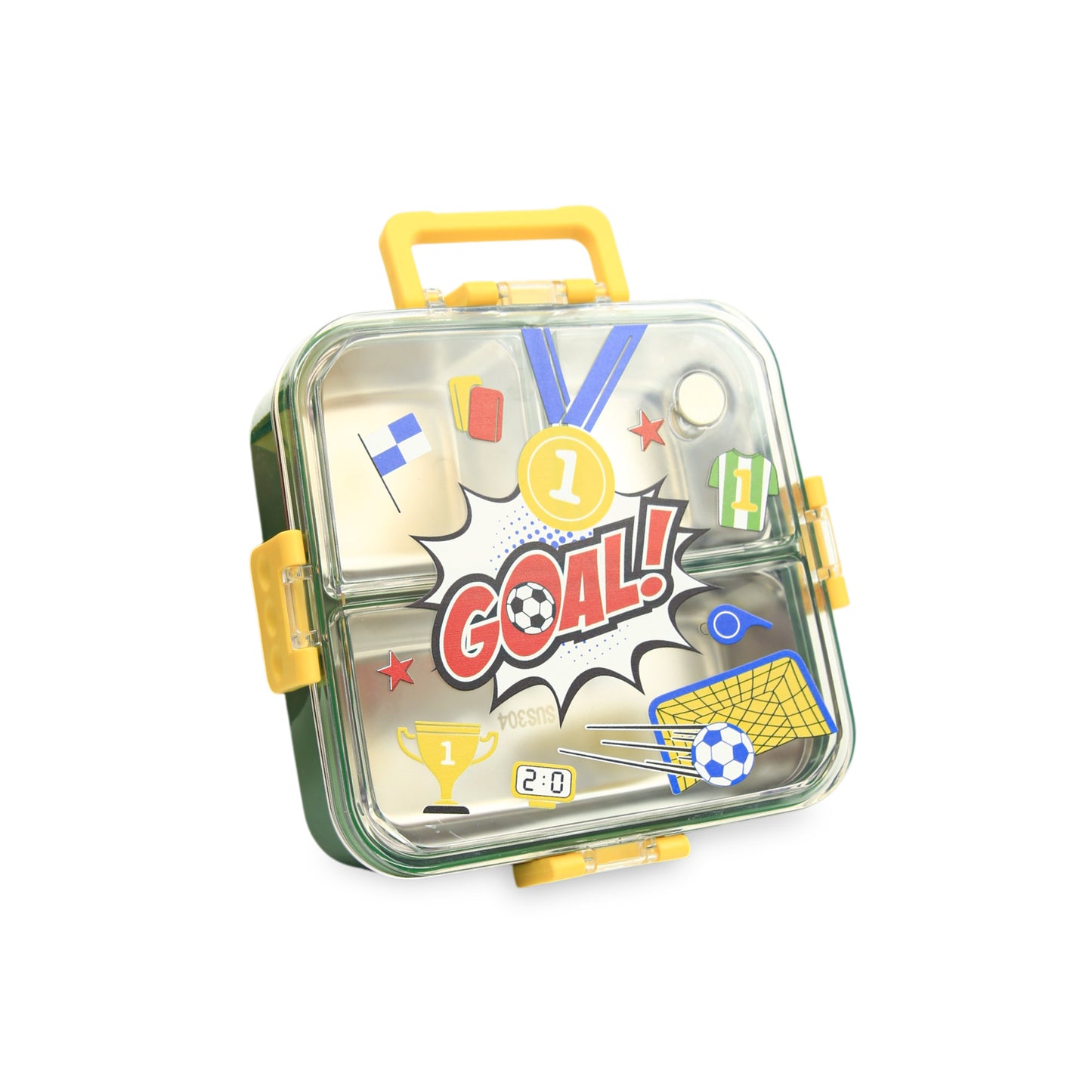 HOMEATIC GOAL!" THREE-COMPARTMENT LUNCH BOX