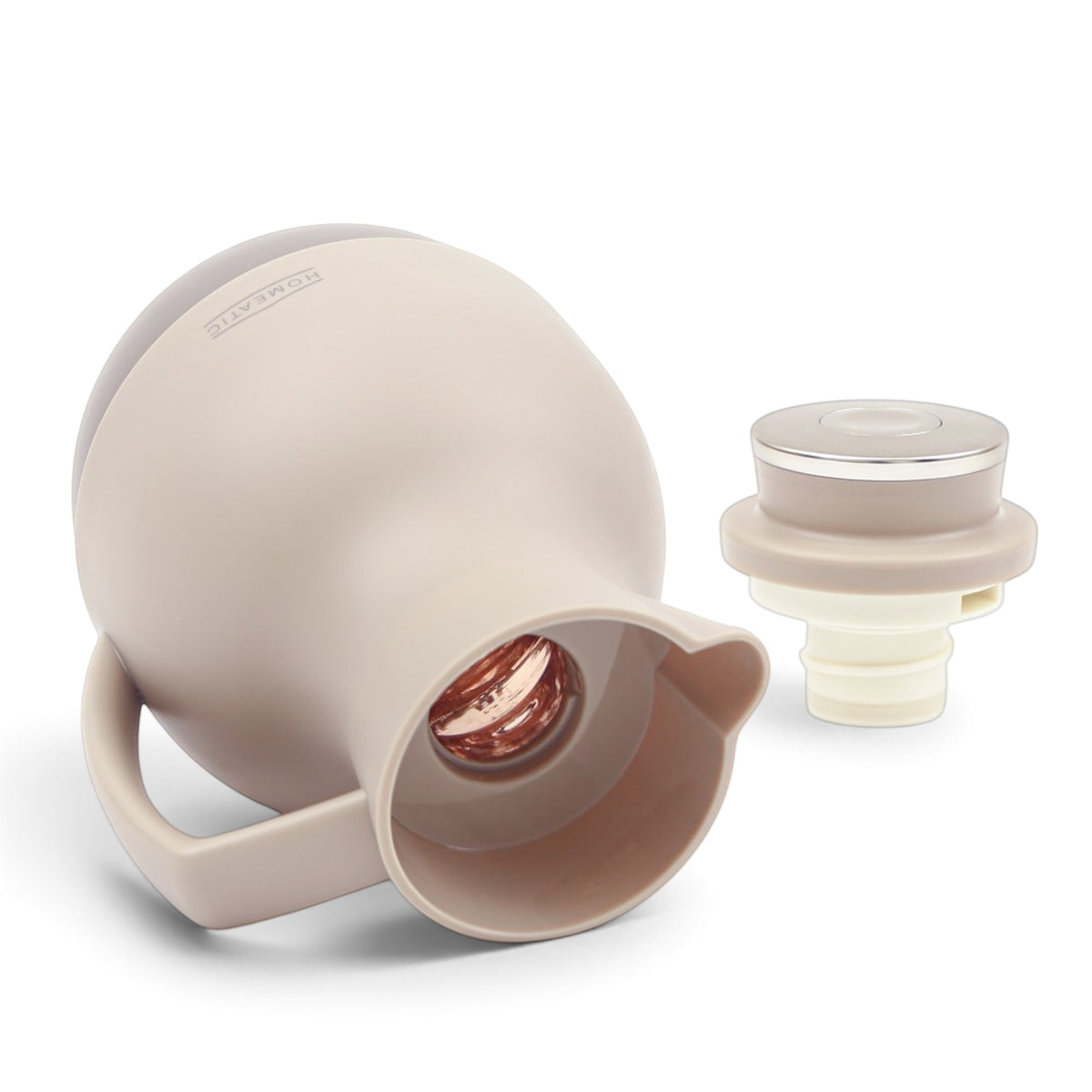 HOMEATIC GLASS VACUUM FLASK BEIGE