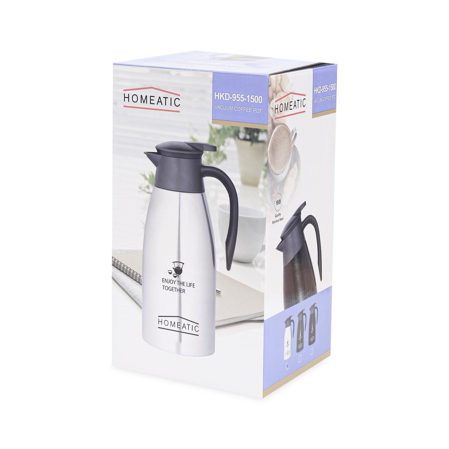 HOMEATIC STEEL THERMOS - 1.5L MAROON