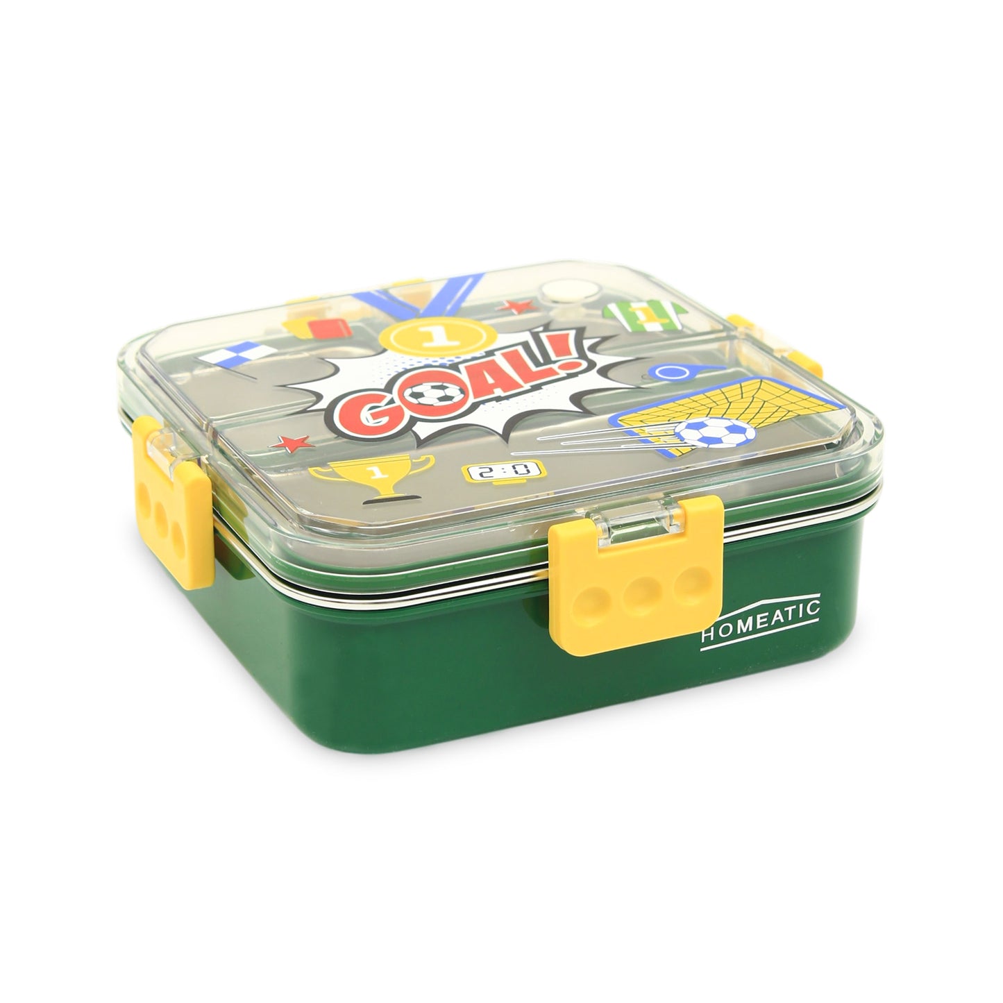 HOMEATIC GOAL!" THREE-COMPARTMENT LUNCH BOX