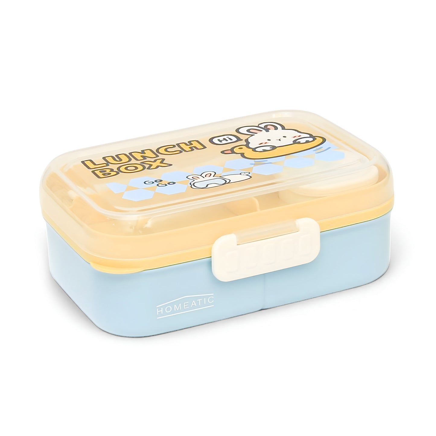 HOMEATIC KIDS BENTO LUNCH BOX - YELLOW & SKY BLUE