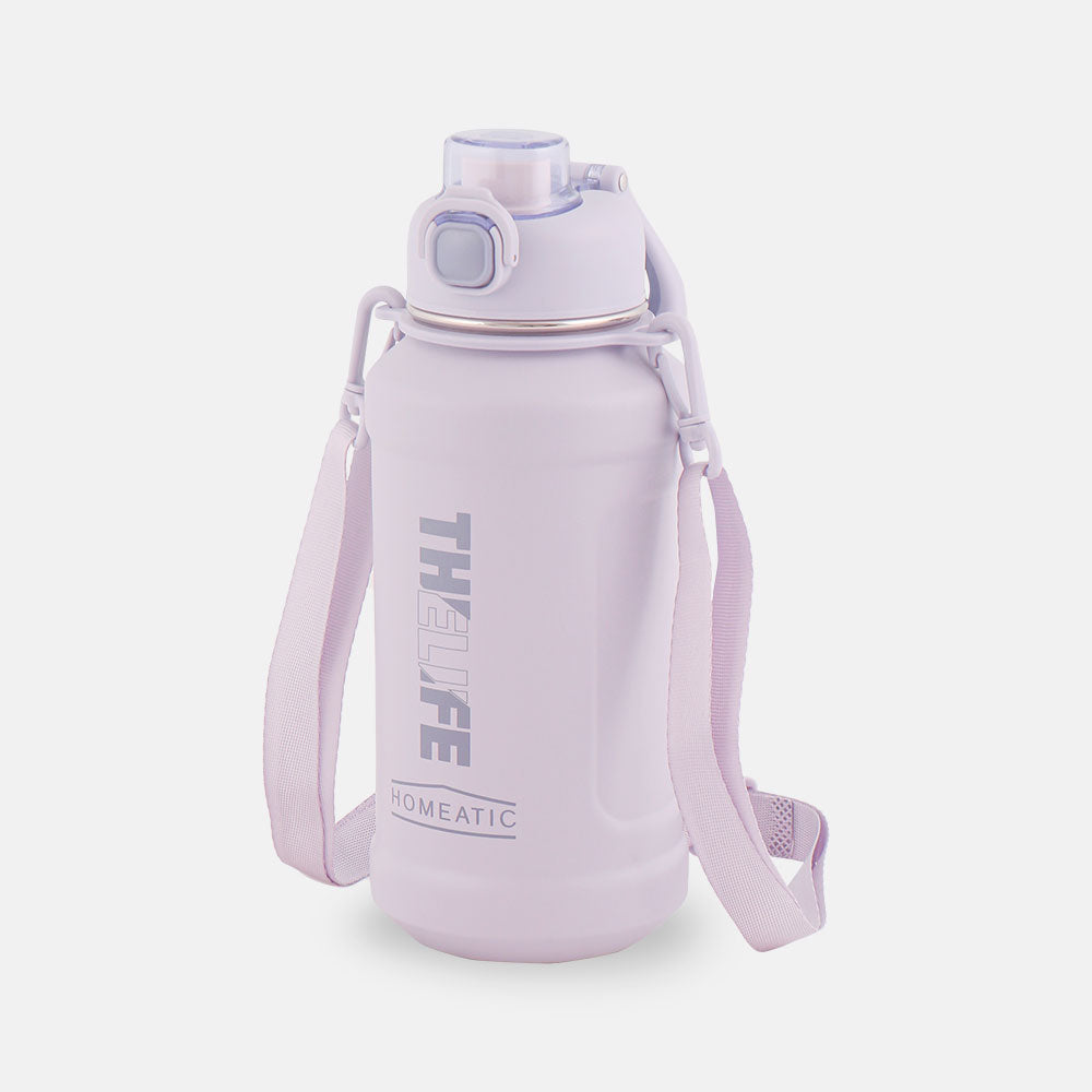 HOMEATIC THE LIFE VACUUM FLASK - PURPLE STEEL WATER BOTTLE 1000 ML