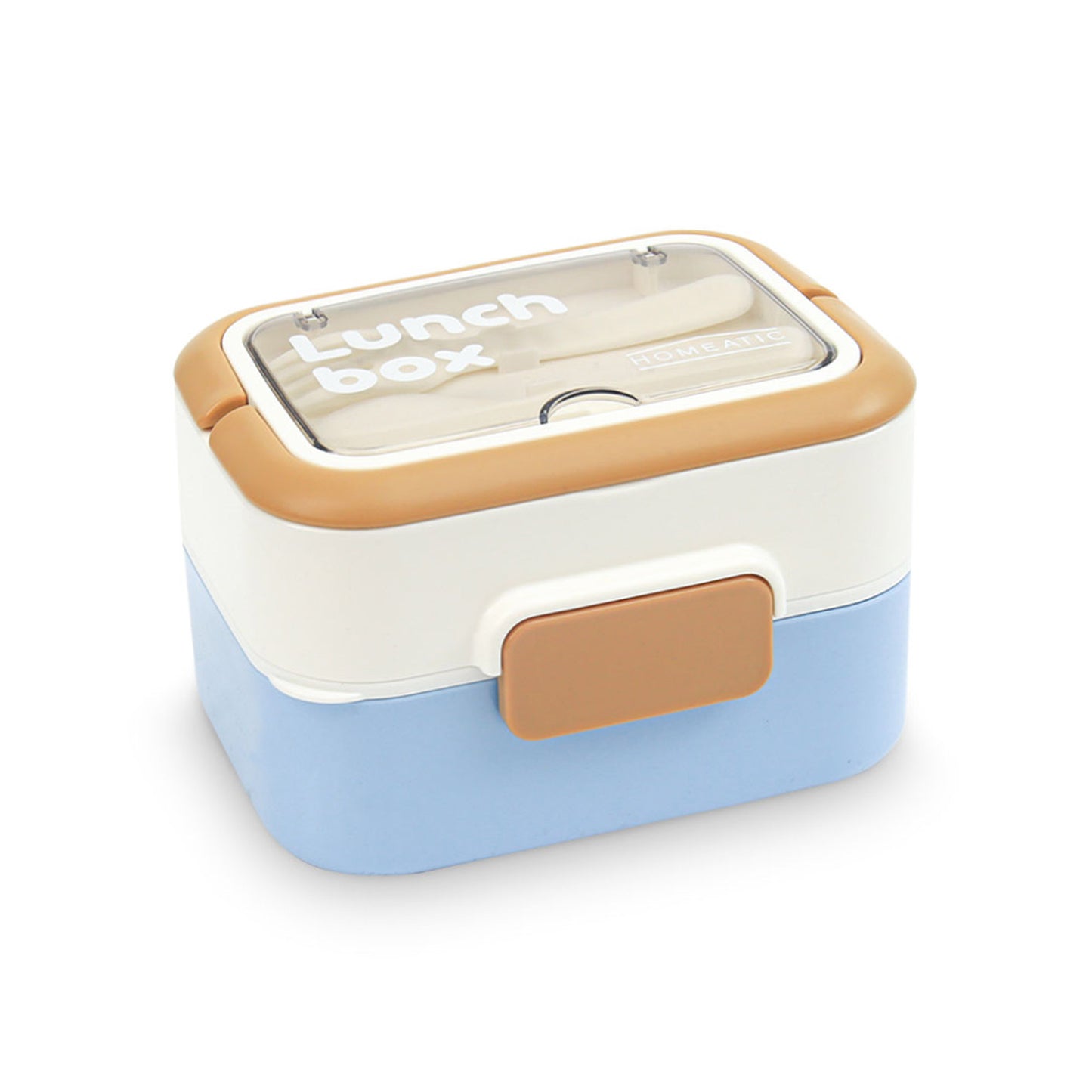 HOMEATIC STACKABLE MULTI-TIER STAINLESS STEEL BLUE LUNCH BOX 200*2 + 600ML