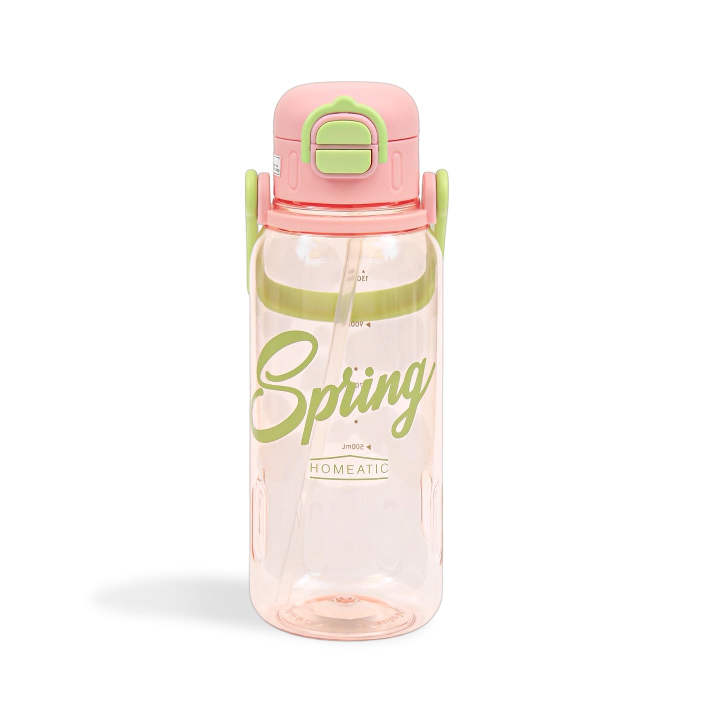 HOMEATIC SPRING HYDRATION BOTTLE - PINK SPORTS WATER BOTTLE 1300ML