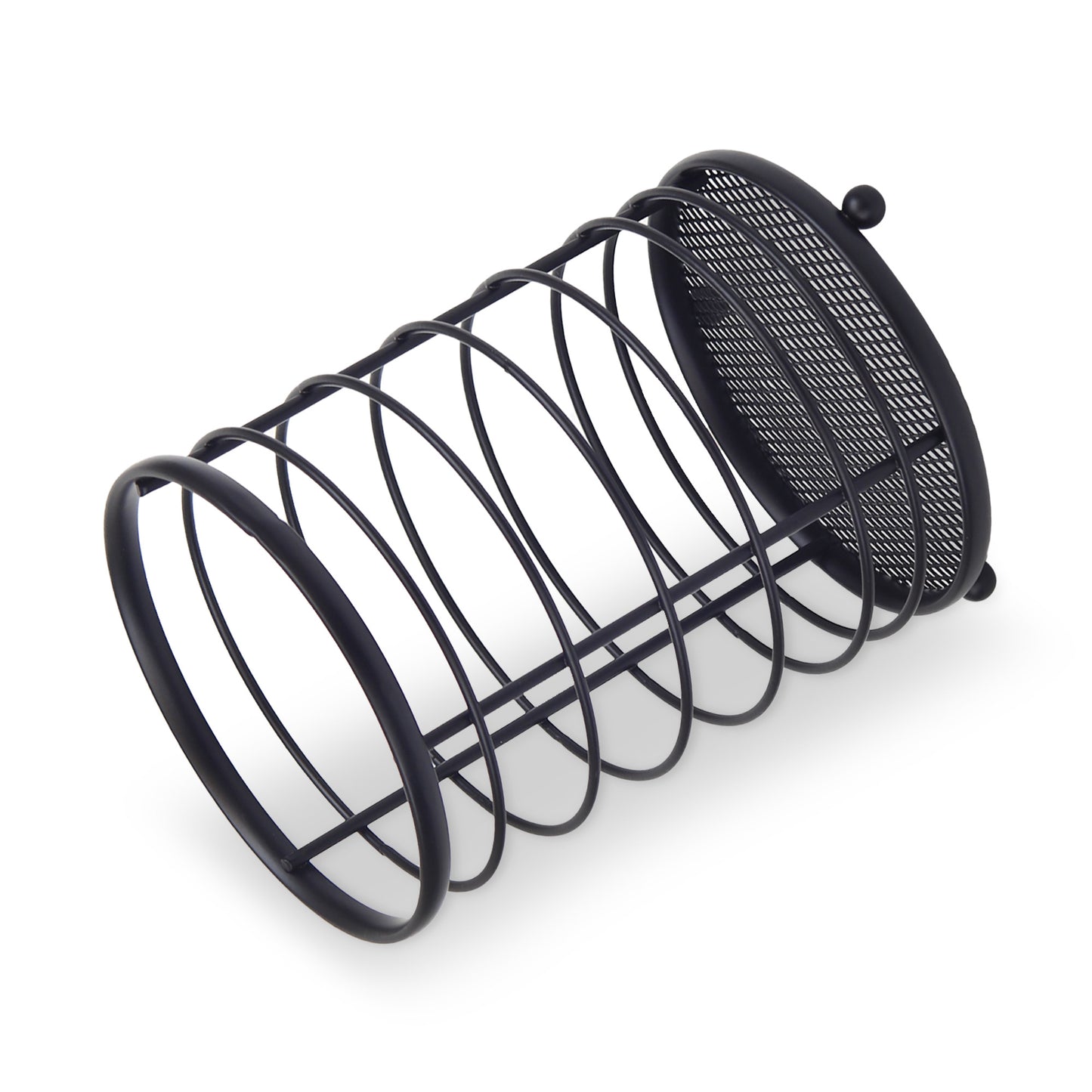 HOMEATIC ROUND MATTE BLACK WIRE CUTLERY HOLDER