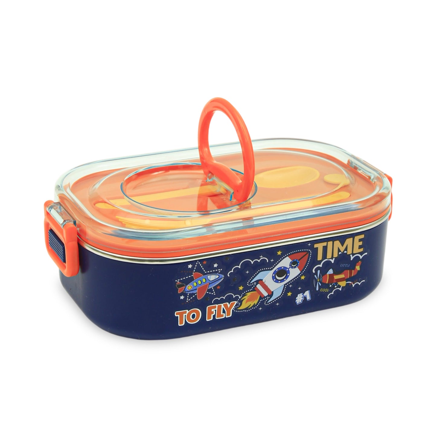 HOMEATIC SEA-THEMED DUAL-COMPARTMENT LUNCH BOX
