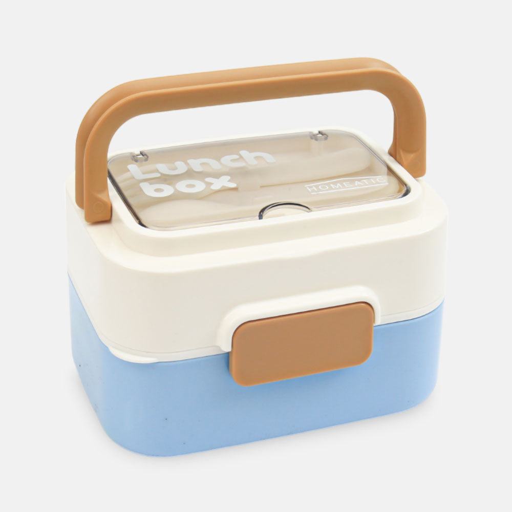 HOMEATIC STACKABLE MULTI-TIER STAINLESS STEEL BLUE LUNCH BOX 200*2 + 600ML