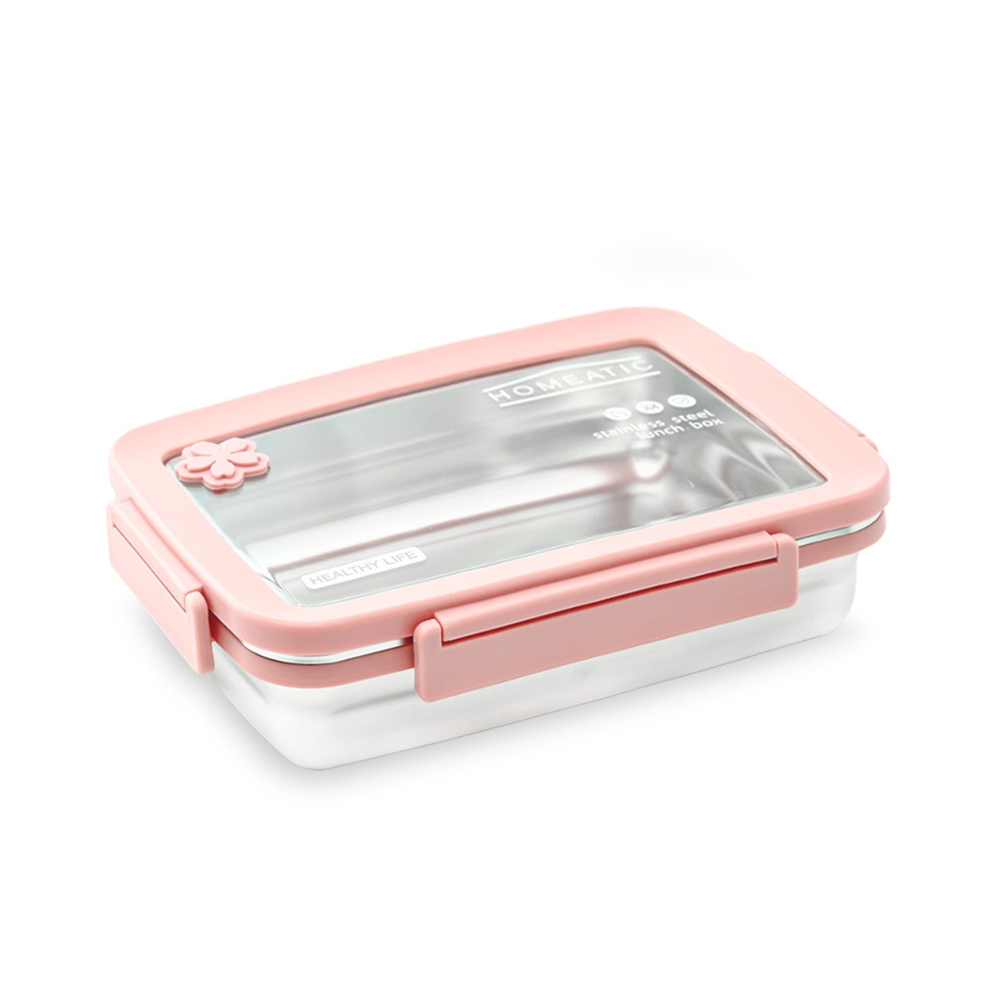 HOMEATIC STAINLESS STEEL PINK LUNCH BOX 900ML