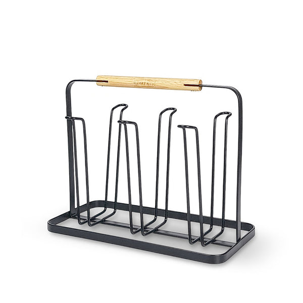 HOMEATIC INDUSTRIAL BLACK GLASS DRYING CUP HOLDER RACK