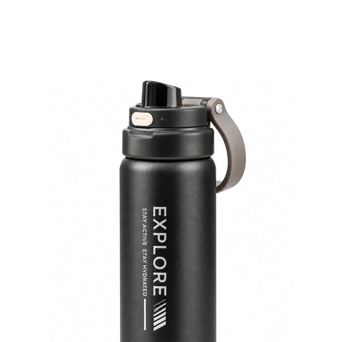HOMEATIC EXPLORE STAINLESS STEEL WATER BOTTLE BLACK
