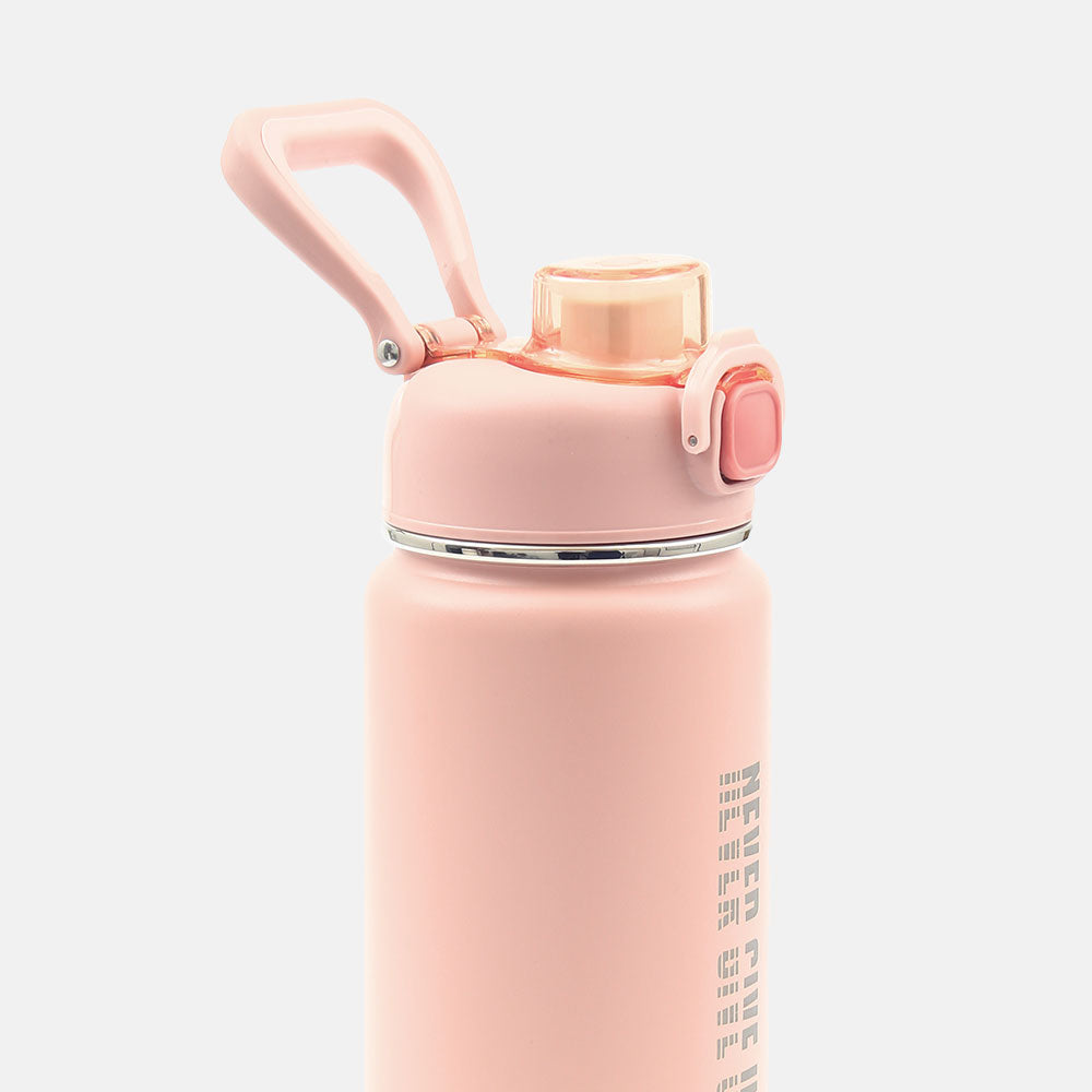 HOMEATIC VACUUM FLASK - PINK STEEL WATER BOTTLE 750 ML