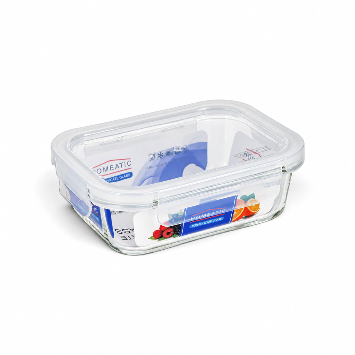 HOMEATIC BOROSILICATE GLASS CONTAINER WITH PP LID