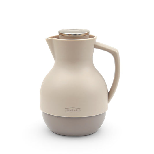 HOMEATIC GLASS VACUUM FLASK BEIGE