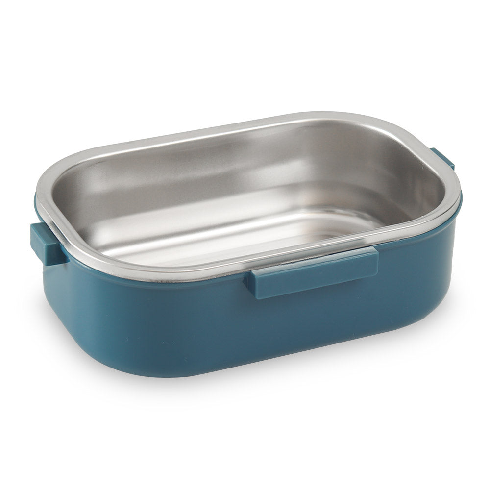 HOMEATIC DUO-LAYER BENTO STAINLESS STEEL BLUE LUNCH BOX 980ML