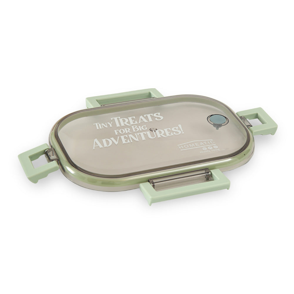 HOMEATIC FRIENDS STAINLESS STEEL GREEN LUNCH BOX 710ML
