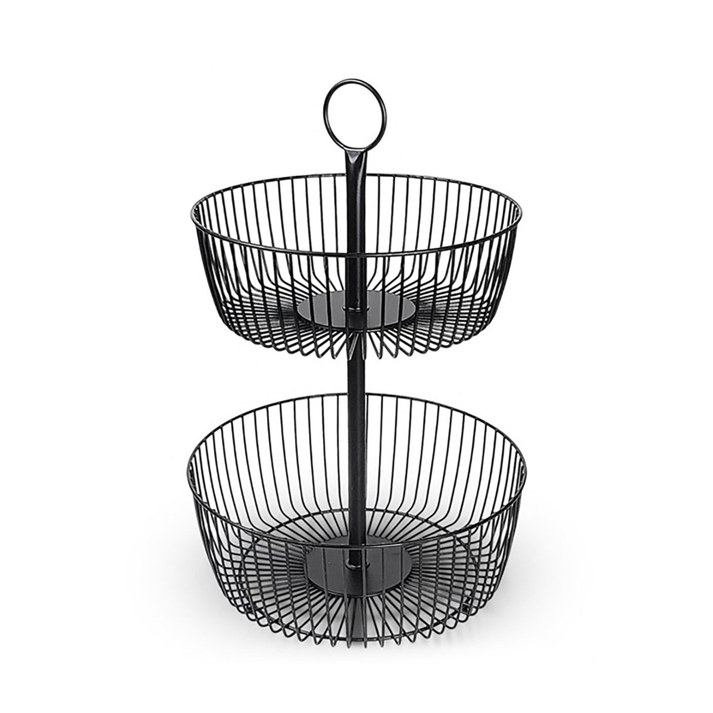 HOMEATIC TWO-TIER INDUSTRIAL WIRE FRUIT BASKET