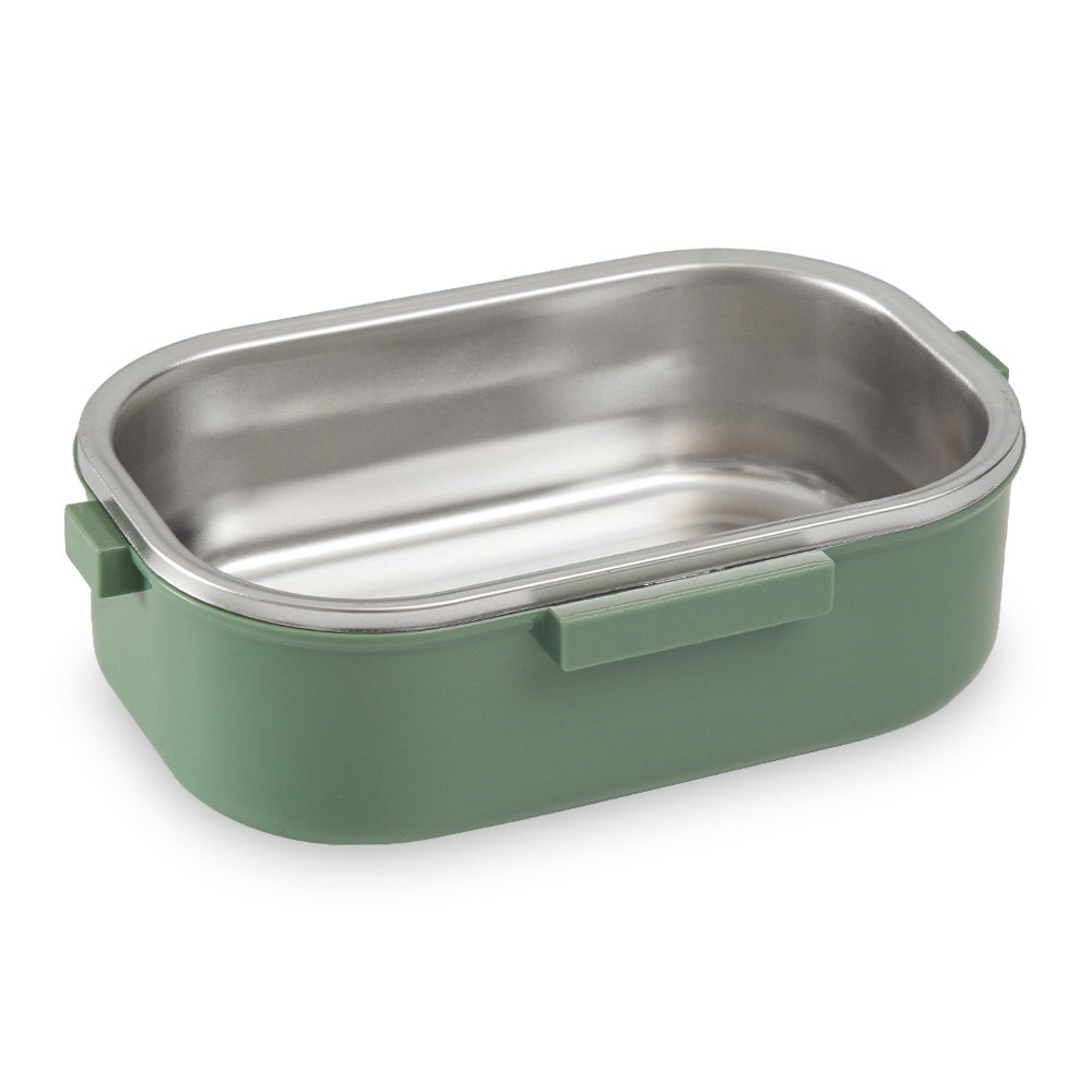 HOMEATIC DUO-LAYER BENTO STAINLESS STEEL GREEN LUNCH BOX 980ML